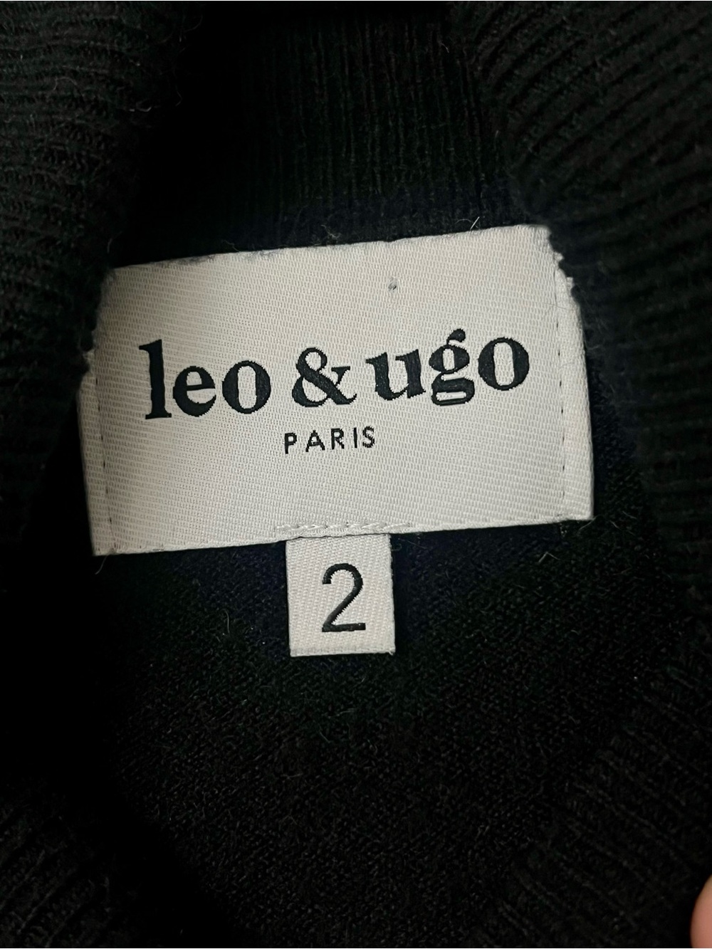 Leo & Ugo Paris Hand-Drawn Floral Knit Turtleneck Sweater - Size 2 (US 8 / M) - Picture 10 of 15